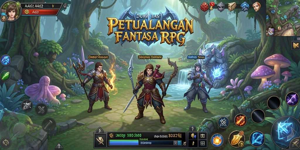 Tampilan gameplay RPG yang menegangkan dan menarik dari AA62.