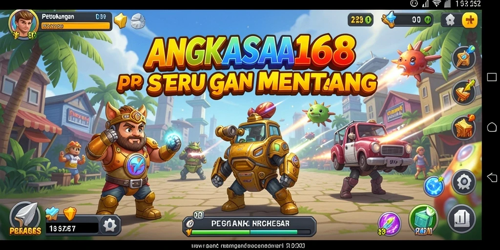Screenshot ANGKASA168 menampilkan gameplay seru dengan grafik warna-warni.