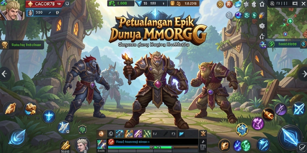 Screenshot gameplay CACOR78 yang menunjukkan aksi seru dalam pertempuran MMORPG.