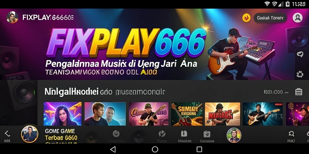 Tampilan gameplay FIXPLAY666 yang menarik dengan beragam opsi musik.