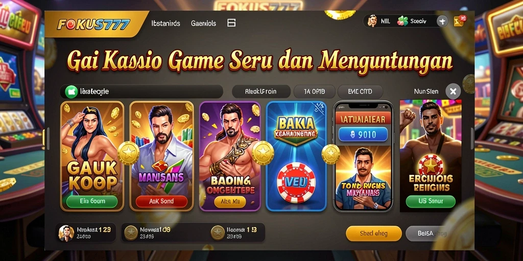 Tampilan menarik dari gameplay Kasino FOKUS777 dengan berbagai pilihan permainan.