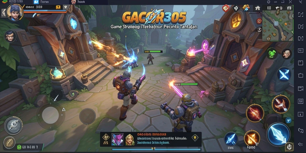 Screenshot GACOR305 menampilkan aksi strategis dalam pertempuran.