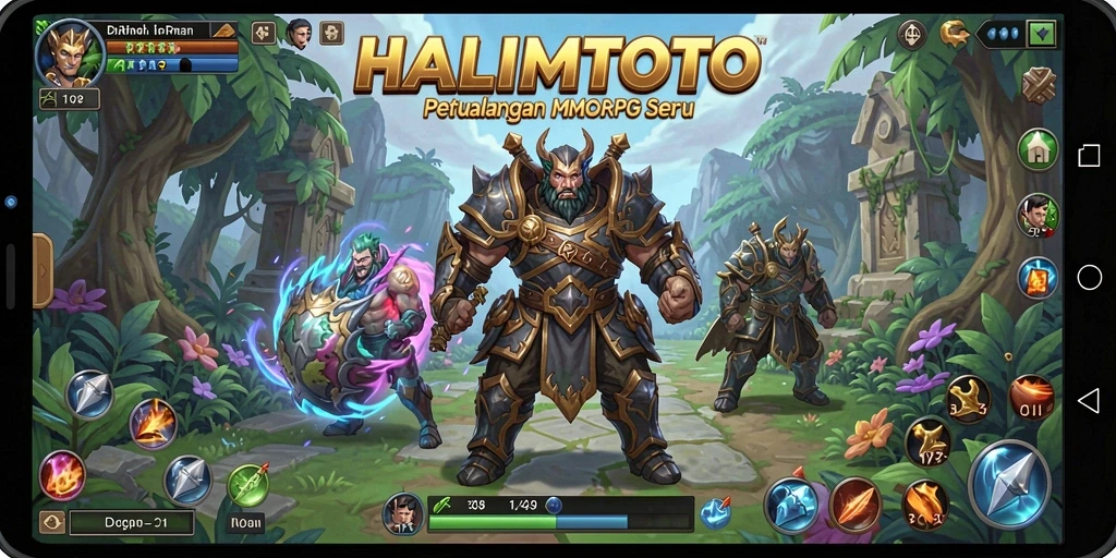 Tampilan gameplay seru dari HALIMTOTO, petualangan MMORPG epik.