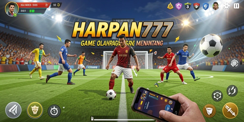 Screenshot menampilkan aksi seru dalam gameplay olahraga.