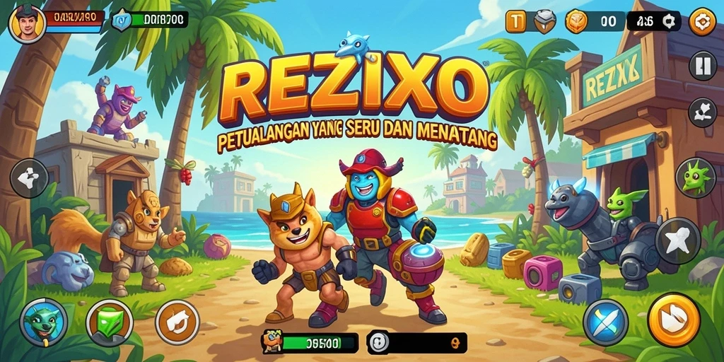 Tampilan gameplay REZIXO yang seru dan penuh aksi.