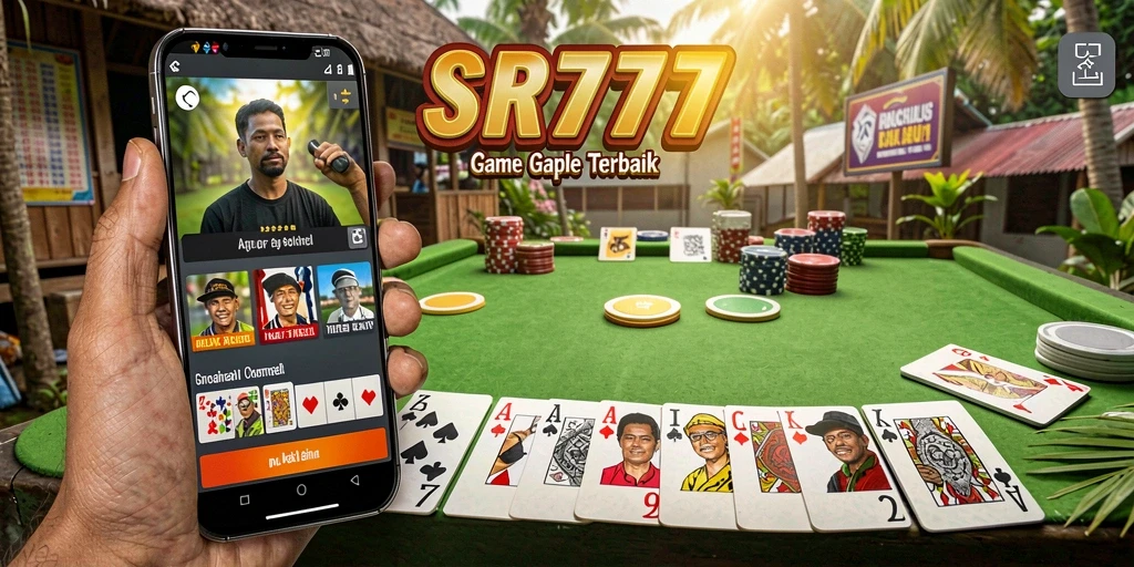 Screenshot SR777 yang menampilkan keseruan gameplay Gaple.