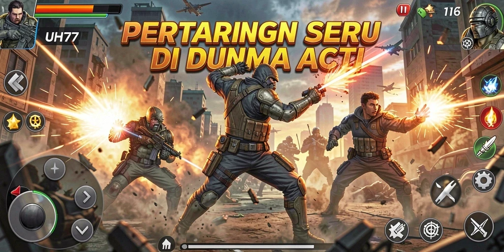 Gameplay UH77 yang intens dan mendebarkan.